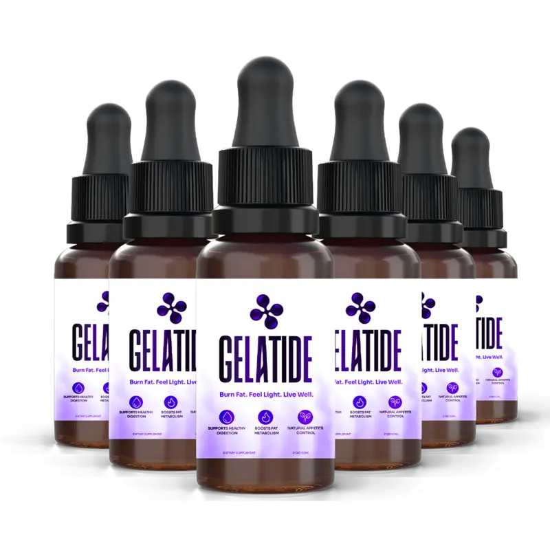 Gelatide liquid weight loss supplement bottle